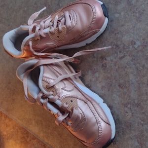 NIKE AIR METALLIC SNEAKERS.  EXCELLENT CONDITION. (One shoe needs a new lace)